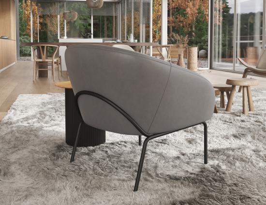 Solace Lounge Chair - Vintage Grey Vegan Leather