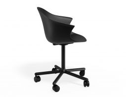 P 3 Pebble Armchair Blackseat Swivelcastors