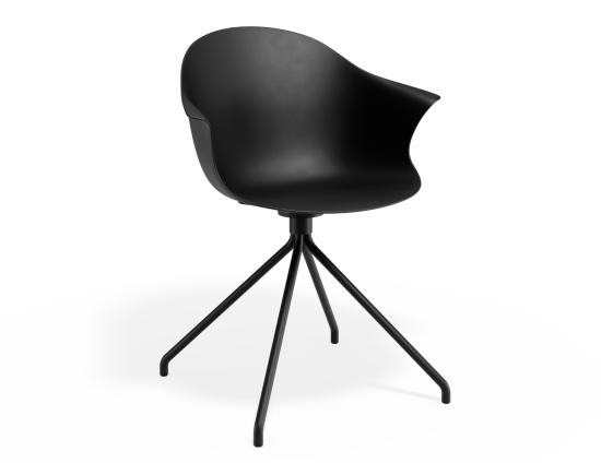 Pebble Armchair Black with Shell Seat