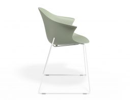 P 3 Pebble Armchair Greenseat Sledwhite