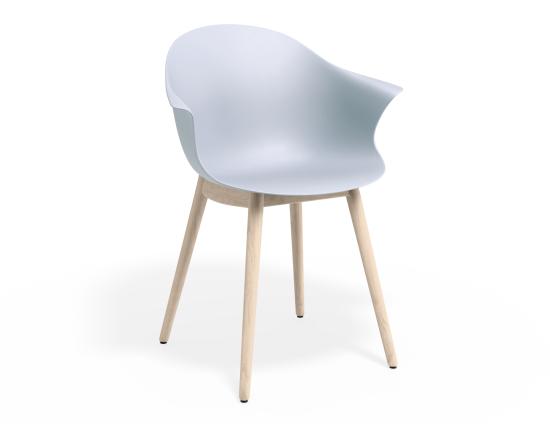 Pebble Armchair Pale Blue with Shell Seat