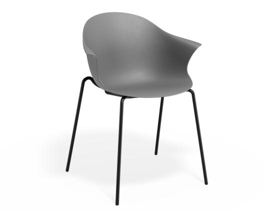 Pebble Armchair Grey with Shell Seat