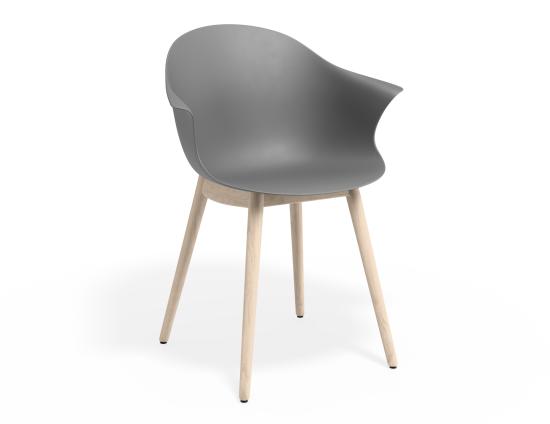 Pebble Armchair Grey with Shell Seat