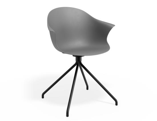 Pebble Armchair Grey with Shell Seat