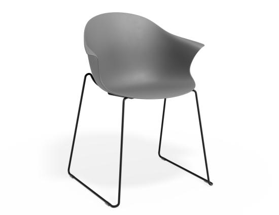 Pebble Armchair Grey with Shell Seat