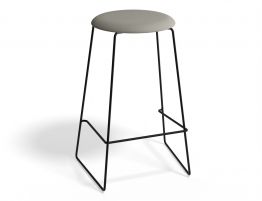 67cm Kitchen Height - Light Grey Fabric Seat
