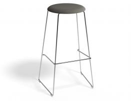 77cm Round / Grey Fabric Seat / Commercial