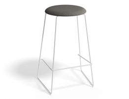 67cm Kitchen Height - Grey Fabric Seat