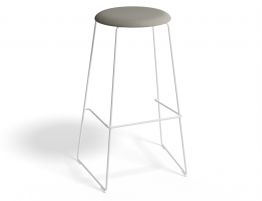 77cm Bar Height - Light Grey Fabric Seat