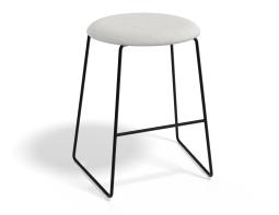 Hugo Lowstool 46cm Black Frame Light Grey