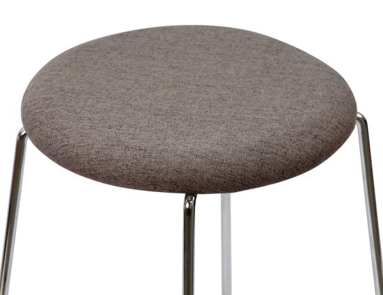 Hugo Low Stool - Chrome - Fabric Seat