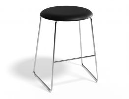 46cm Round / Vintage Black PU Seat
