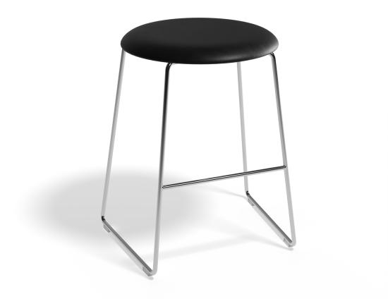 Hugo Low Stool - Chrome - Vintage PU Seat
