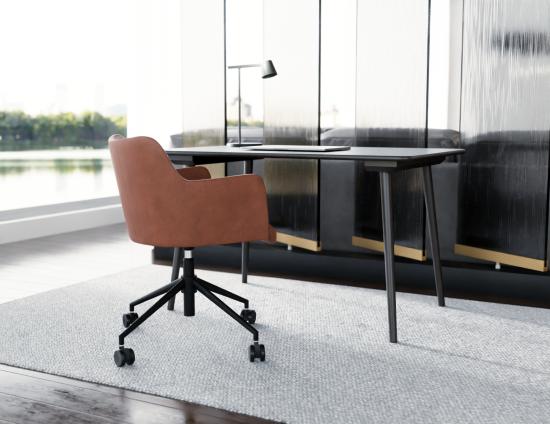 Andorra Office Armchair Vintage Tan Seat