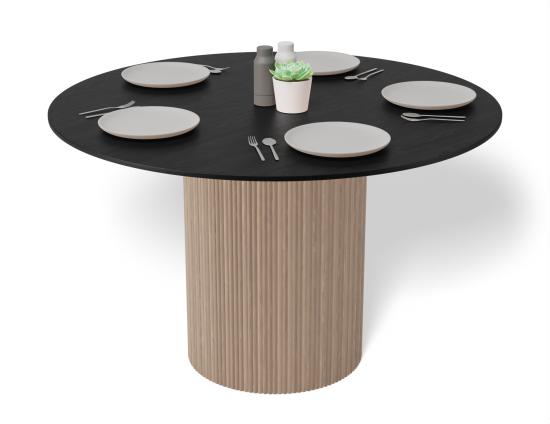 Poppy Dining Table - Black - Natural - 120cm