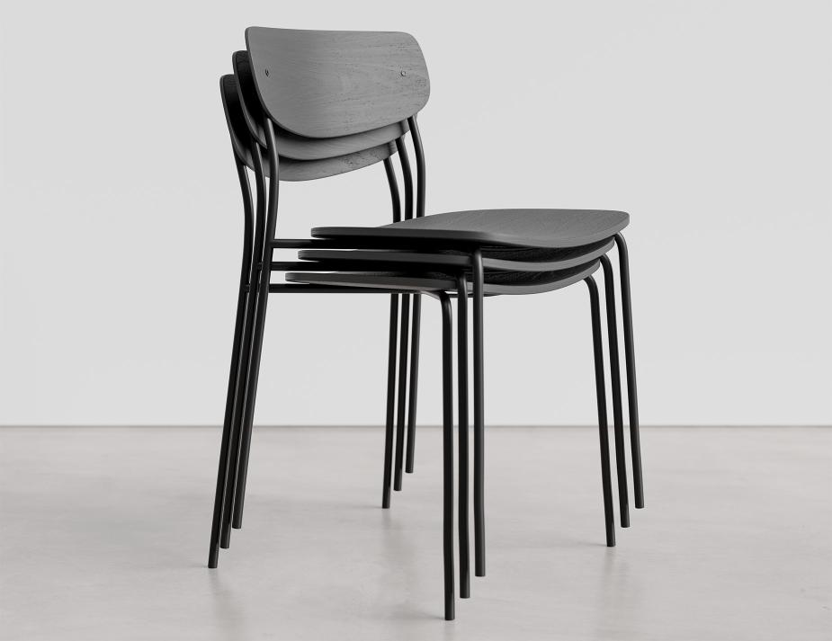 Rylie Chair Stack Black Product 01