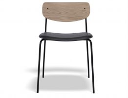 Black Vegan Leather Seat
