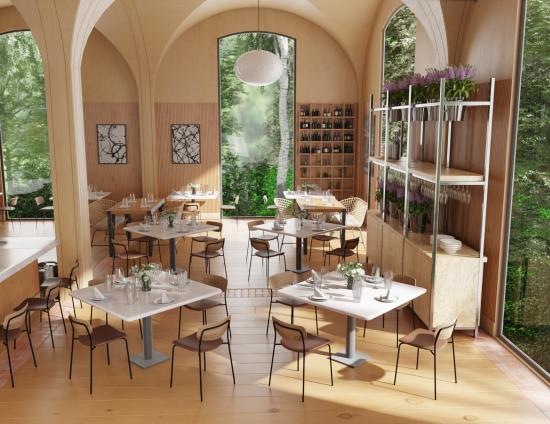 Rylie Dining Chair - Natural - Upholstered