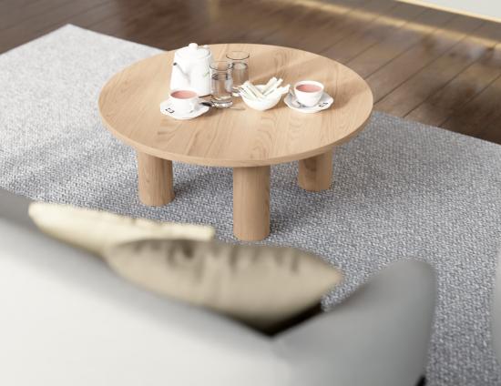Orbix Round Coffee Table - Natural