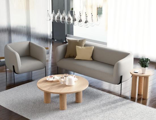 Orbix Round Coffee Table - Natural
