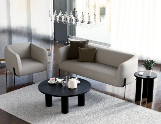 Orbix Round Side Table - Black