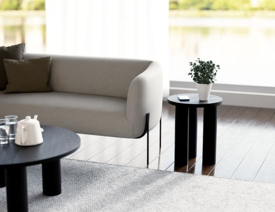 Orbix Round Side Table - Black