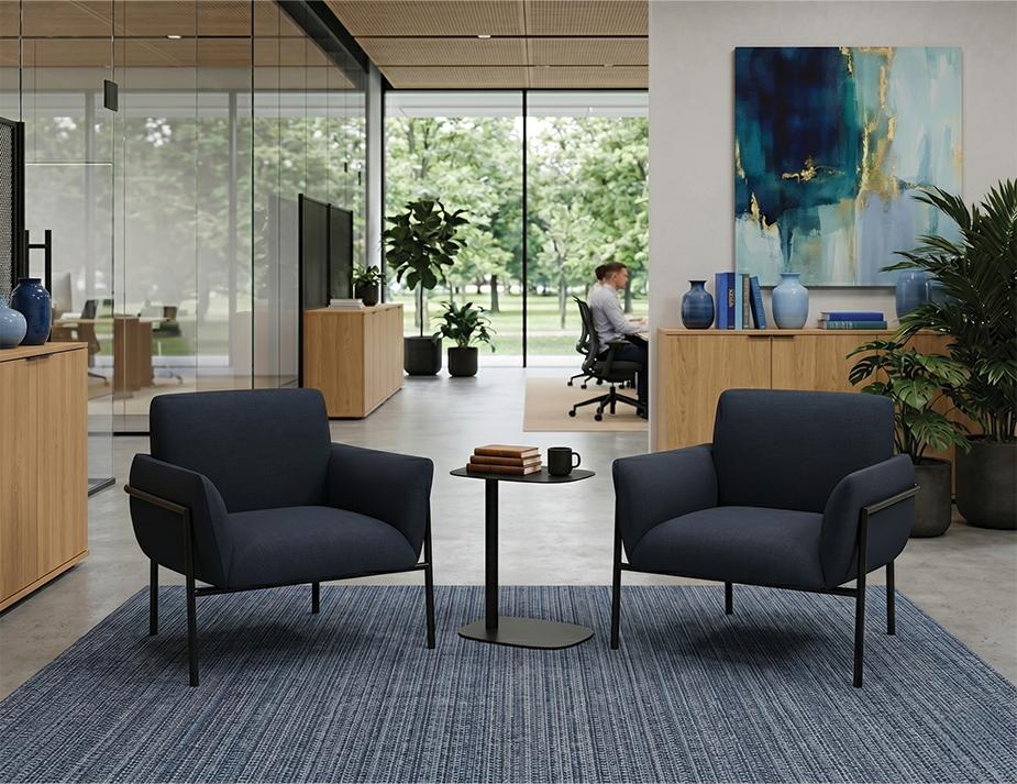 Charlie Lounge Chair Blue Lifestyle