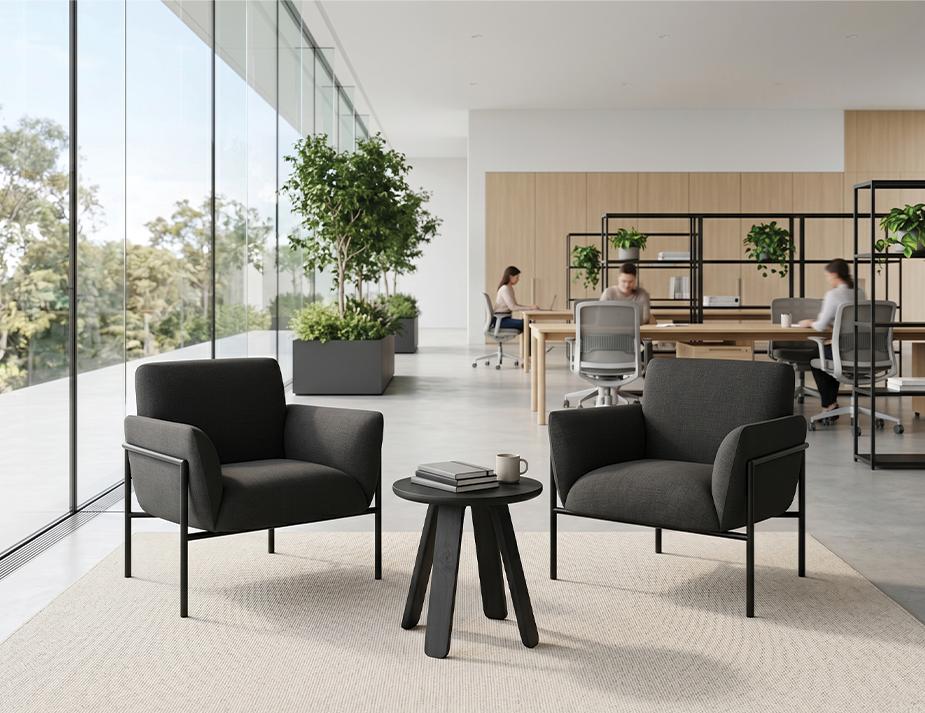 Charlie Lounge Chair Dark Grey Lifestyle