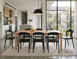 Nordica 200 Table Black Mia Chairs