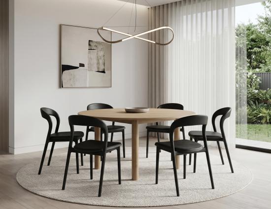 Mia Chair - Black - Upholstered