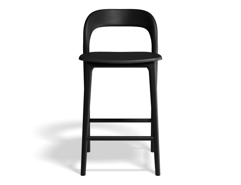 B111227027 P4 Mia Kitchenstool Black Black Front