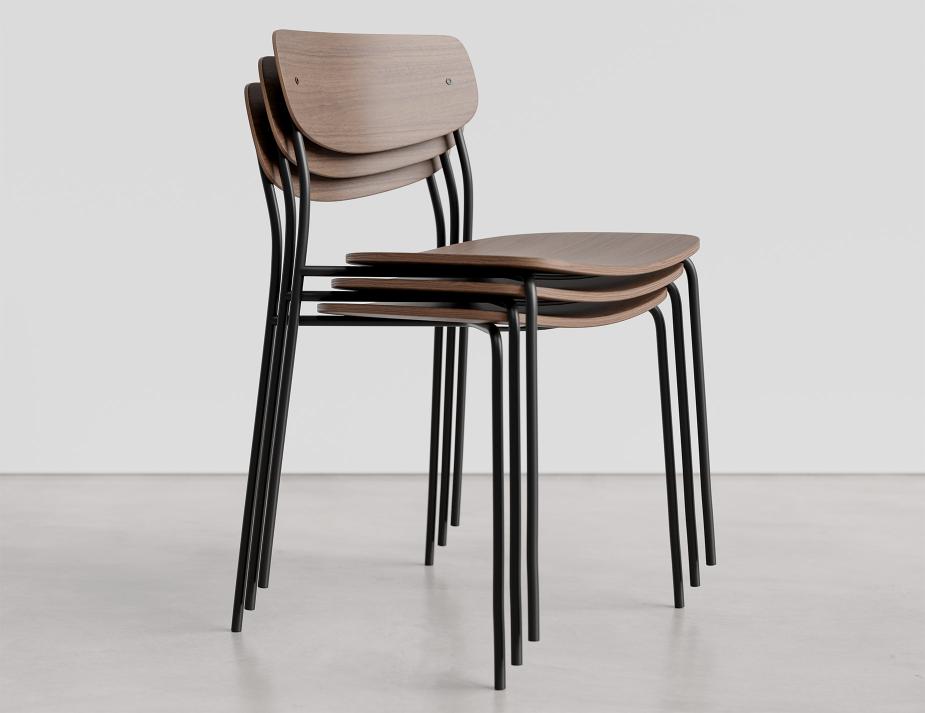 Rylie Chair Stack Walnut Product 01