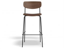 P4 Rylie Stool 75cm Walnut Walnut Front