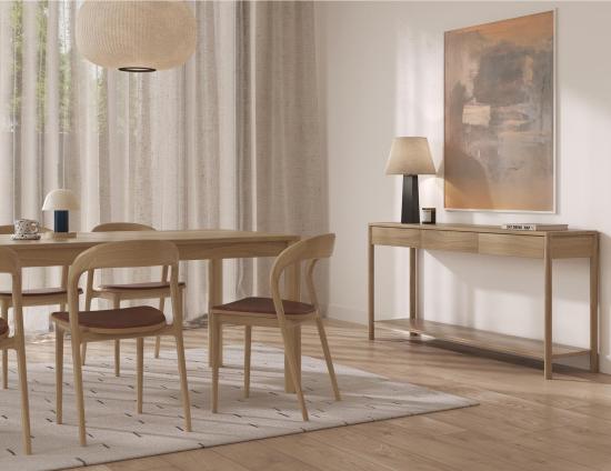 Nordica Console Table - Solid Oak - 172cm