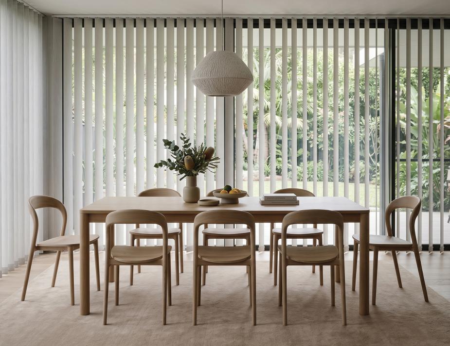 Nordica 240cm Table Oak With Mia Chairs