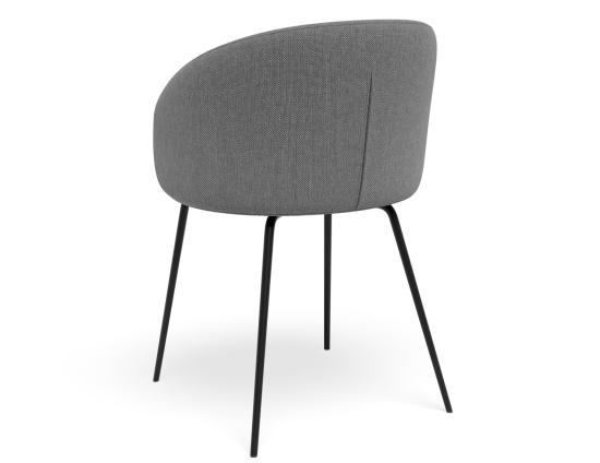 Henley Dining Chair - Black Legs - Soho Grey Fabric 