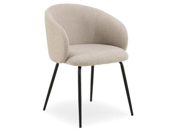 Henley Dining Chair - Black Legs - Fawn Beige Fabric