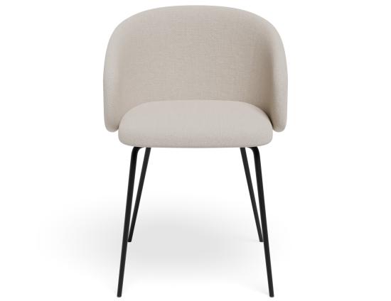 Henley Dining Chair - Black Legs - Fawn Beige Fabric