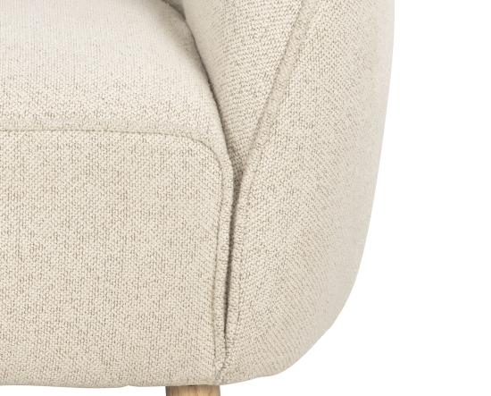 Willow Lounge Chair - Oak - Ivory Cream Fabric