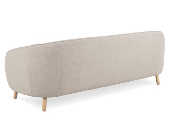 Willow 3 Seat Sofa - Oak Legs - Oyster Grey Fabric