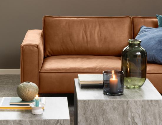 Enzo 3 Seat Sofa - Colorado Tan Leather Mix