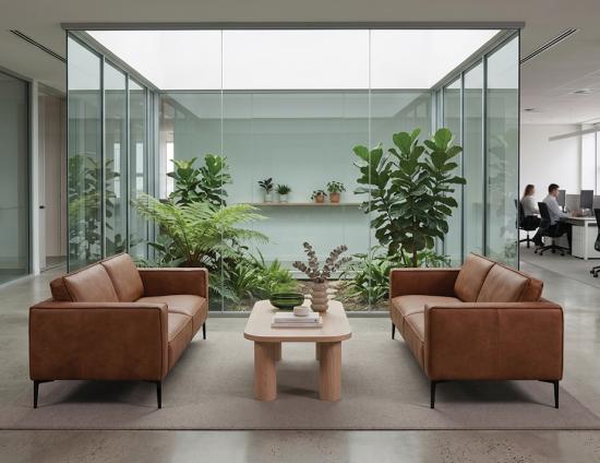 Enzo 3 Seat Sofa - Colorado Tan Leather Mix