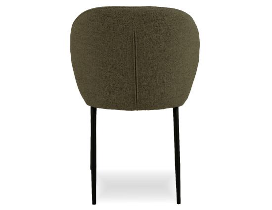 Iris Dining Chair - Black Legs - Forest Green Fabric 