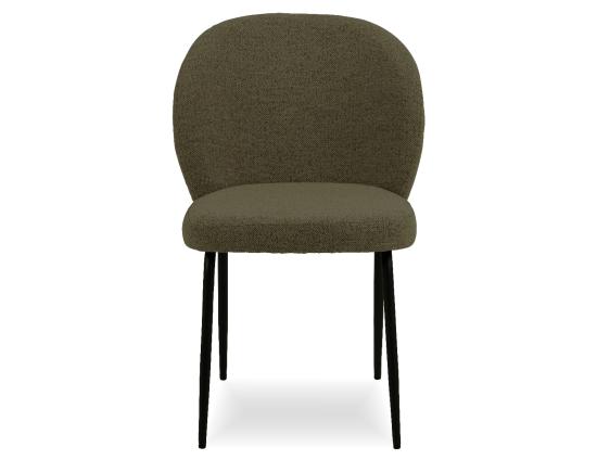 Iris Dining Chair - Black Legs - Forest Green Fabric 