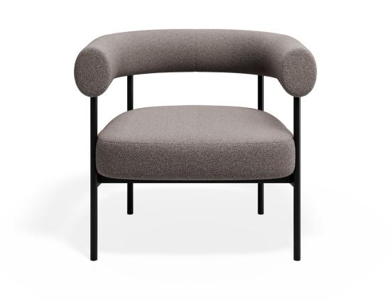 Marlowe Occasional Chair - Black Legs - Oyster Grey Fabric