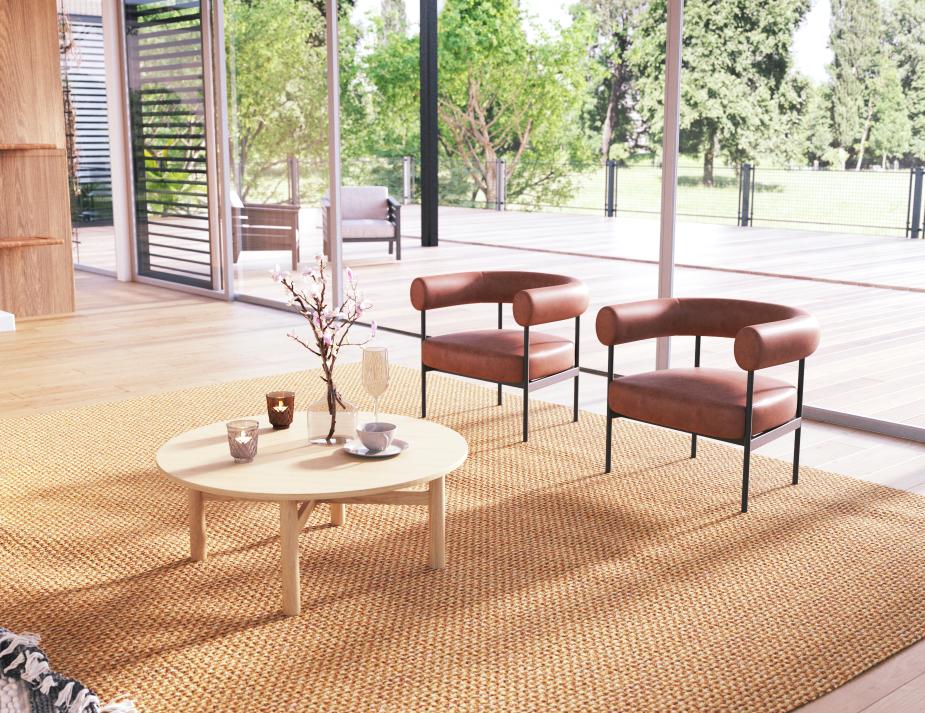 L 1 Marlowe Loungechair Retrobrandy