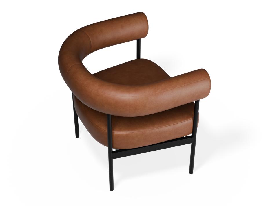 P 5 Marlowe Loungechair Black Brandy