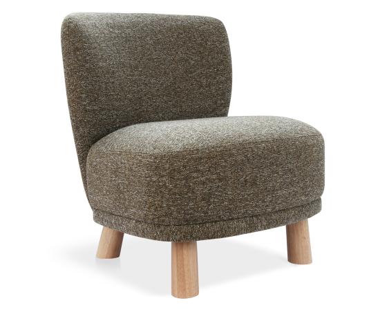 August Occasional Chair - Oak - Kelly Green Fabric