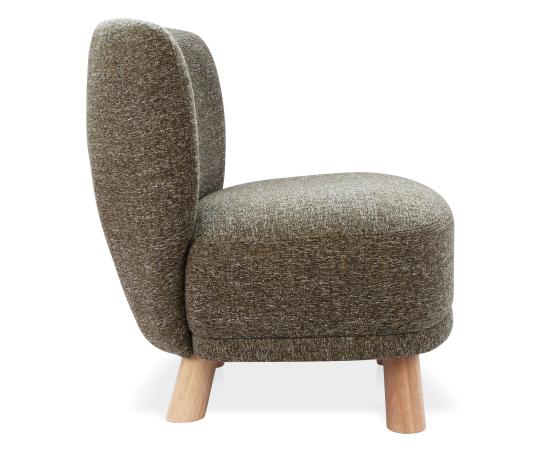 August Occasional Chair - Oak - Kelly Green Fabric