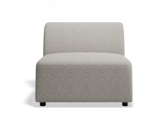 Atticus Modular Sofa Section - Armless - Oyster Grey